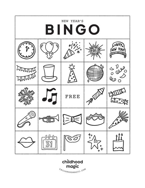 New Year's Bingo - Childhood Magic