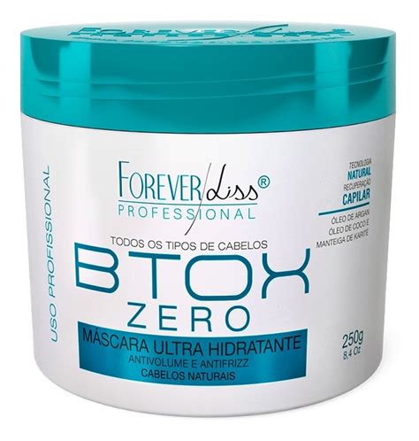 02 Forever Liss Máscara Btx Zero Hidratante Sem Formol 250g R 5669