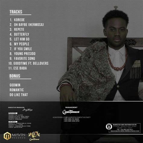 See The Tracklist For Korede Bellos Debut Album Belloved Bellanaija