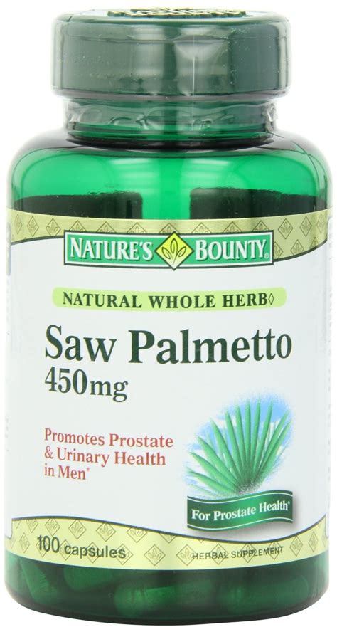 Saw Palmetto 450 Mg 100 Capsules Nature S Bounty