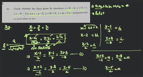 Or Check Whether The Lines Given By Equations X Y Z And