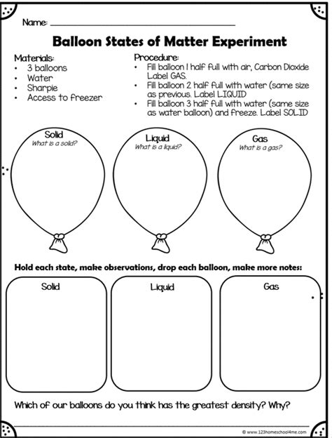 Solid Liquid Gas Experiments