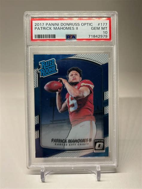 2017 Panini Donruss Optic Rated Rookie Patrick Mahomes PSA 10 EBay