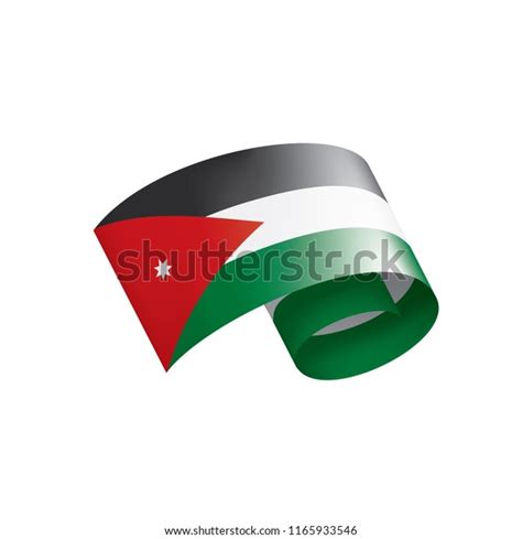 Jordan Flag Vector Illustration On White Stock Vector Royalty Free 1165933546 Shutterstock