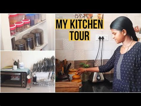 My Kitchen Tour In Tamil Non Modular Kitchen Organization Open Shelf