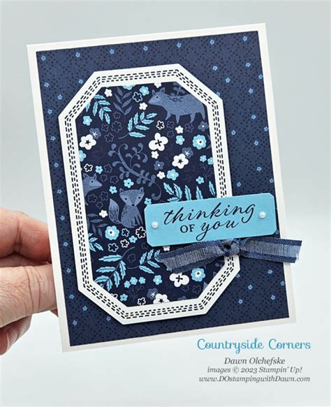 Stampin Up Countryside Inn Designer Series Paper Card By Dawn