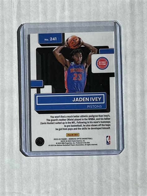 2022 23 Donruss Optic Jaden Ivey Rated Rookie 241 Detroit Pistons EBay