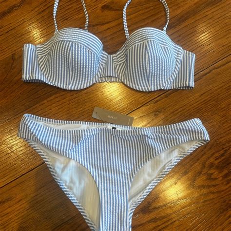 J Crew Swim J Crew Seersucker Bikini Bottom Poshmark