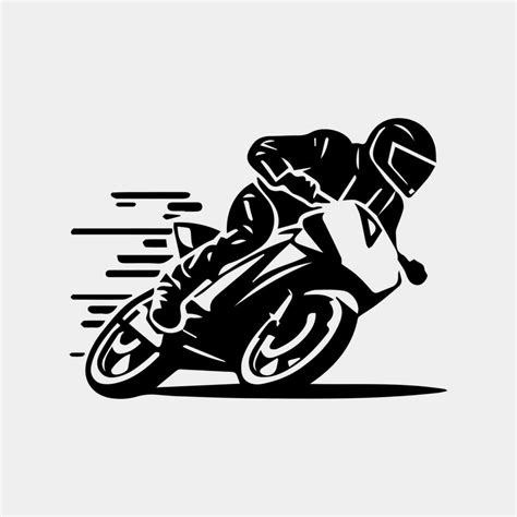 motorcycle rider. Vector silhouette. isolated on white 23630862 Vector ...