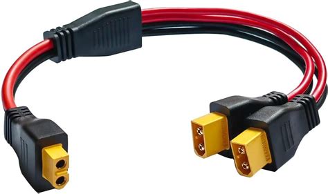 Lixintian 10awg Xt60 Y Splitter Cable Xt60 Female To Dual Male Connector Adapter