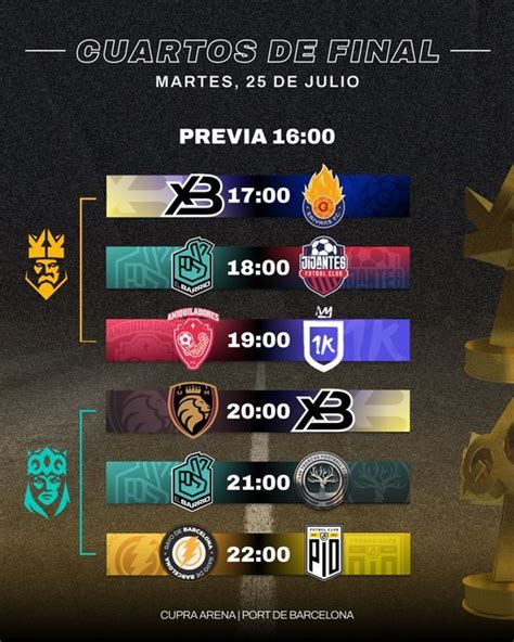 Kings League Partidos De Cuartos De Los Playoffs De La Kings League Y