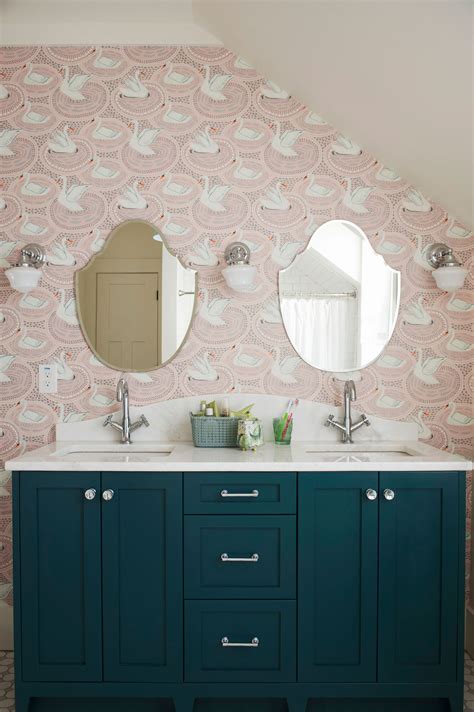 37 Bathroom Wallpaper Ideas That Add Pattern And Color To Your Space