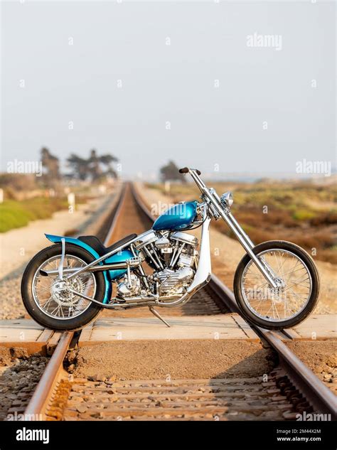 The Harley Davidson custom vintage chopper Stock Photo - Alamy