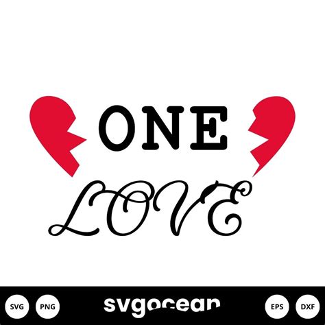 One Love Svg Vector For Instant Download Svg Ocean — Svgocean