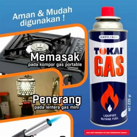 Tabung Gas Kaleng Pirtable Original Tokai Isi Gr Gas Kompor Portable