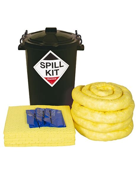 Chemical Spill Kit In Black Eco Drum 80 And 90l