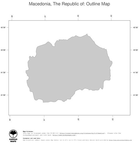 Map Macedonia, The Republic of; GinkgoMaps continent: Europe; region