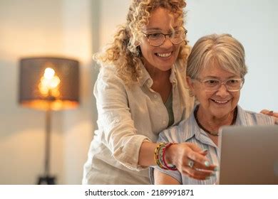 Beautiful Mature Blonde Woman Teaching Her Stock Photo Shutterstock