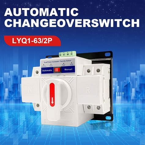 Ats Lyq1 632p 230v Micro Circuit Breaker Dual Power Automatic Transfer Switch Auto Transfer