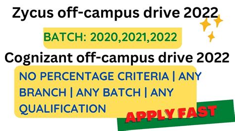 Zycus Cognizant Off Campus Drive Apply Fast Techlecture