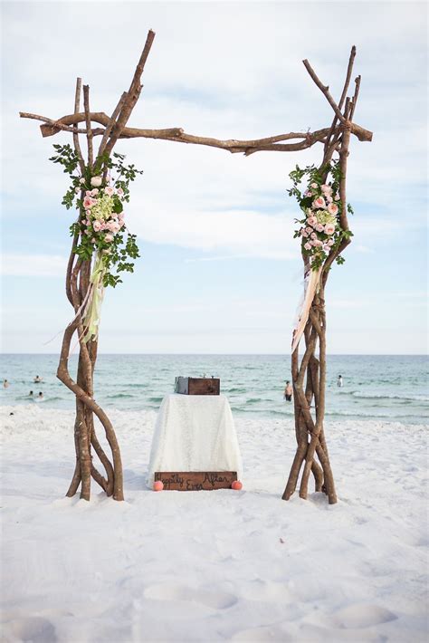 Rustic Wood Beach Wedding Arch Ideas Deer Pearl Flowers