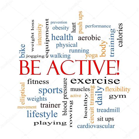 Be Active Word Cloud Concept Stock Photo Mybaitshop