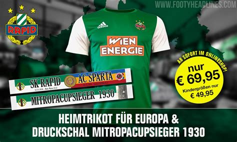 Rapid Wien Europa League Home Kit Released Footy Headlines