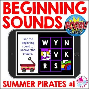 Beginning Sounds Boom Cards By Primary Piglets Tpt