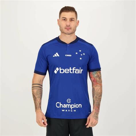 Camisa do Cruzeiro I 2023 Patrocínio adidas Masculina Centauro