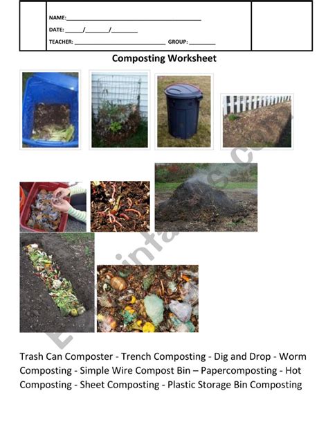 Composting Esl Worksheet By Catilcia