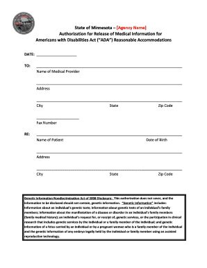 Fillable Online Hr Mnscu State Of Minnesota Agency Name Authorization