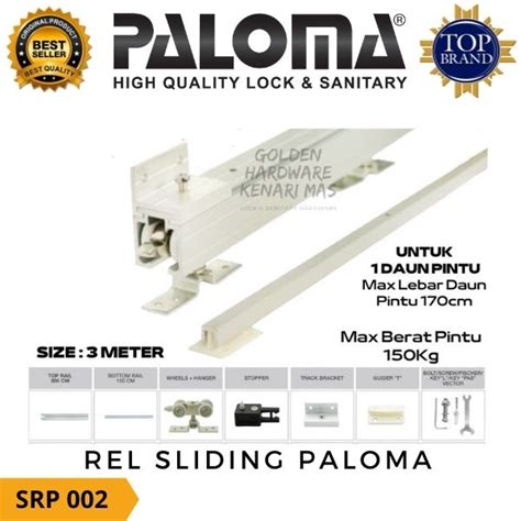 Jual Paloma Srp 002 Sliding Rell Pintu Geser 3m Untuk 1 Daun Shopee