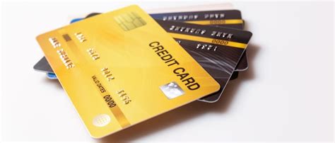 Premium Photo Credit Cards On White