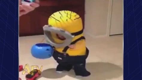 Cute Baby With Minion Costume Fall Down And Says Im Okay 2 Hour