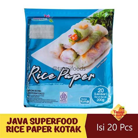 Jual Java Superfood Rice Paper Kotak Isi Lembar Gr Di Seller