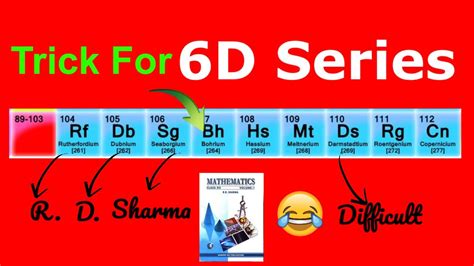 Trick To Remember D Series Last Transition Elements Series Periodic