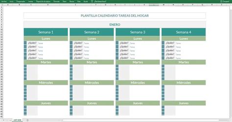 Lista De Tareas En La Plantilla De Excel