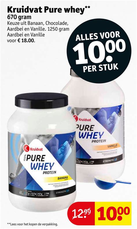 Kruidvat Pure Whey Gram Aanbieding Bij Kruidvat