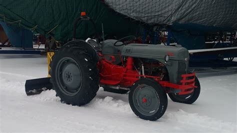 Plowing Wet Snow With The 1952 Ford 8n Farm Tractor Youtube