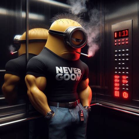 Never Goon Minion Smoking In The Elevator Never Goon Minions Know