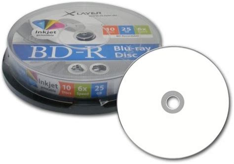 Xlayer Blu Ray Bd R X Gb Inkjet Printable Cakebox Pcs