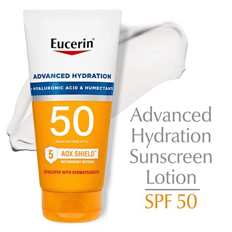 Eucerin Sun Advanced Hydration SPF 50 Sunscreen Lotion 5 Fl Oz Tube