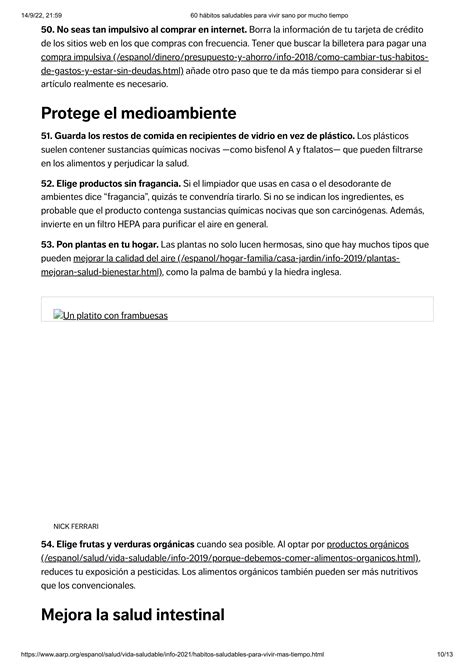 60 hábitos saludables para vivir sano por mucho tiempo pdf