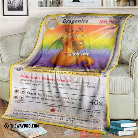 HOT Anime Pokemon Dragonite St Edition Blanket Express Your Unique Style With BoxBoxShirt