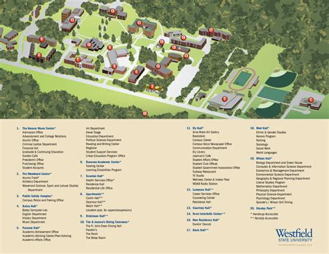 Westfield State Campus Map