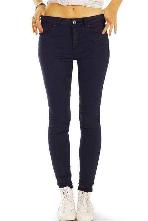 Be Styled Röhrenjeans Medium Waist Röhrenjeans Skinny Fit Stretch Hose Eng Damen 25i 5