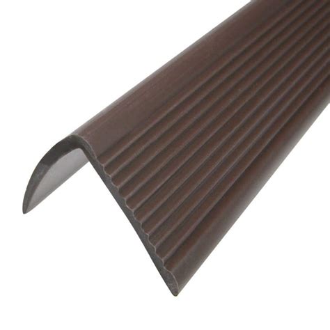 TrimMaster Brown 1 3 8 In X 36 In Vinyl Stair Edging Transition Strip