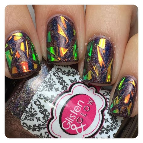 Nadia On Instagram Shattered Glass Nails Using Nails Foils From