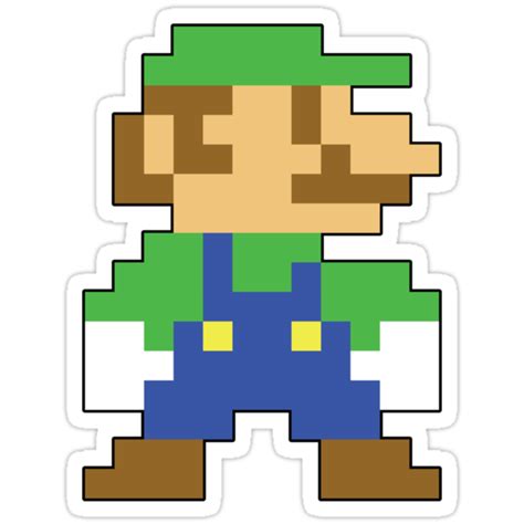 "Super Mario 3D World Luigi Sprite" Stickers by NiGHTSflyer129 | Redbubble