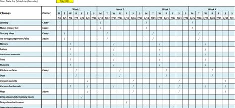 9 Free Cleaning Schedule Templates In Ms Word And Ms Excel